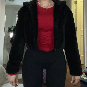Faux Fur Zip Up